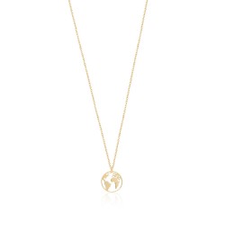 CZ5037N EARTH NECKLACE GOLD PL 925