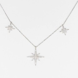 CZ13370N STARS NECKLACE SILVER 925
