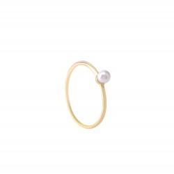 CZR1590 PEARL RING GOLD PL 925
