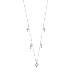 CZ5967NWH TRIANGLE NECKLACE SILVER 925