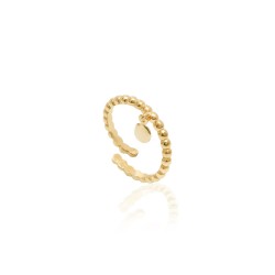 CZR2075 ΔΑΧΤΥΛΙΔΙ ΦΛΟΥΡΙ GRANULE GOLD PL 925