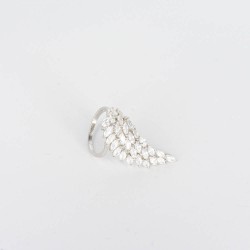CZR02066 WHITE RING BAGUETTE SILVER 925