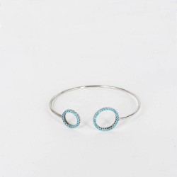 CZB0483 TURQUOISE CYCLE BRACELET SILVER 925