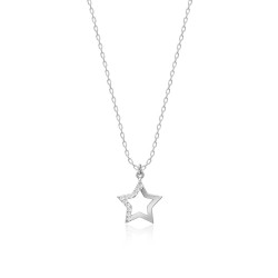 CZ8107N WHITE STAR NECKLACE SILVER 925