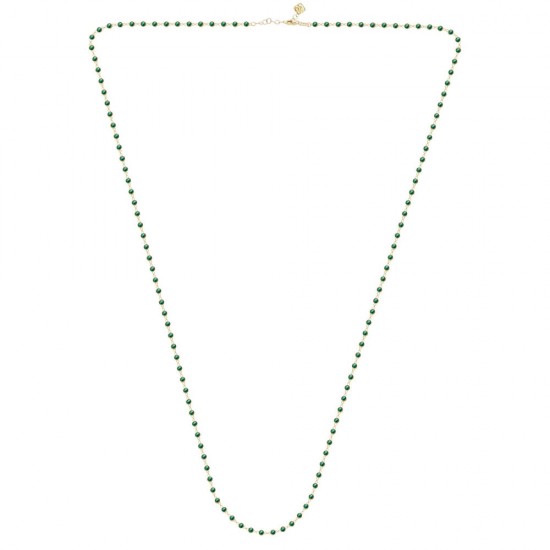 FNCY0280NGREEN 100cm ΚΟΛΙΕ 3,5mm GOLD PL 925