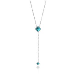 CZ7597NBLUE TOPAZ ΚΟΛΙΕ ΓΡΑΒΑΤΑ ZIRGON SILVER 925