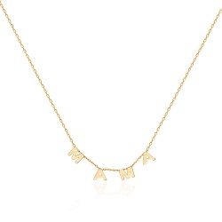CZ8131N MAMA NECKLACE GOLD PL 925