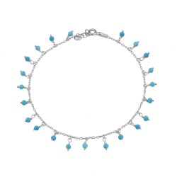 AK1832 TURQUOISE ANKLET SILVER 925