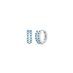 AVE0213 TURQUOISE HOOPS EARRING SILVER 925