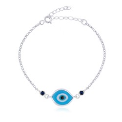 CZB2803LIGHT BLUE ΒΡΑΧΙΟΛΙ ΜΑΤΙ ZIRGON SILVER 925