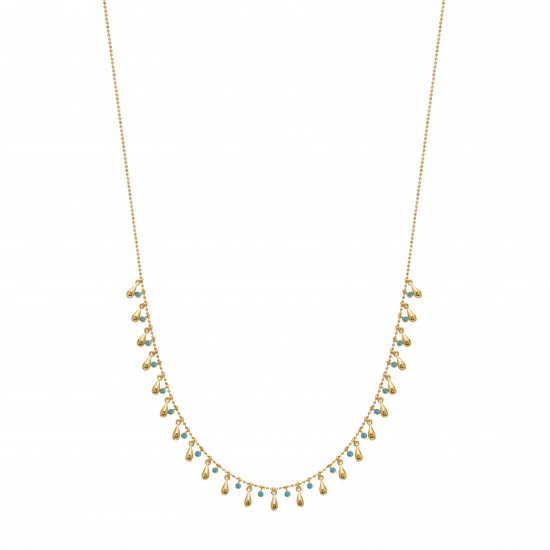 CZ6196NTUR ΚΟΛΙΕ ΔΑΚΡΥ ZIRGON GOLD PL 925