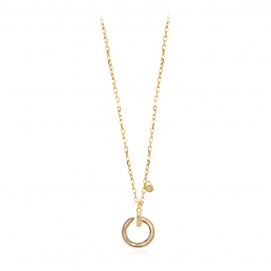 CZ9989N ΚΟΛΙΕ ΚΥΚΛΟΣ ΦΙΛΝΤΙΣΙ GOLD PL 925