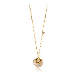 CZ9983N ΚΟΛΙΕ ΚΑΡΔΙΑ ΦΙΛΝΤΙΣΙ GOLD PL 925