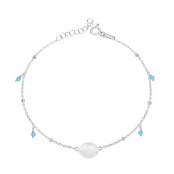 AK1935 ΑΛΥΣΙΔΑ ΠΟΔΙΟΥ ΚΟΧΥΛΙ ΠΕΤΡΑ SILVER 925