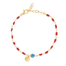 FNCY0305BRED  ΒΡΑΧΙΟΛΙ ΜΑΤΙ ΣΤΡΟΓΓΥΛΟ GOLD PL 925