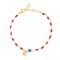 FNCY0305BRED  ΒΡΑΧΙΟΛΙ ΜΑΤΙ ΣΤΡΟΓΓΥΛΟ GOLD PL 925
