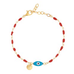 FNCY0304BRED  ΒΡΑΧΙΟΛΙ ΜΑΤΙ ΟΒΑΛ GOLD PL 925