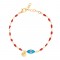 FNCY0304BRED  ΒΡΑΧΙΟΛΙ ΜΑΤΙ ΟΒΑΛ GOLD PL 925