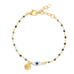 FNCY0301BWH ΒΡΑΧΙΟΛΙ ΜΑΤΙ ΟΒΑΛ GOLD PL 925