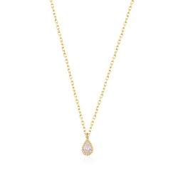 CZ10131ΝWH ΚΟΛΙΕ ΔΑΚΡΥ ZIRGON GOLD PL 925