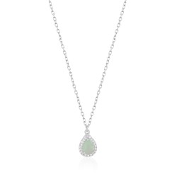 CZ10132ΝPERUVIAN OPAL ΚΟΛΙΕ ΔΑΚΡΥ ZIRGON SILVER 925