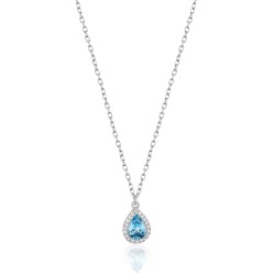 CZ10132ΝBLUE TOPAZ ΚΟΛΙΕ ΔΑΚΡΥ ZIRGON SILVER 925