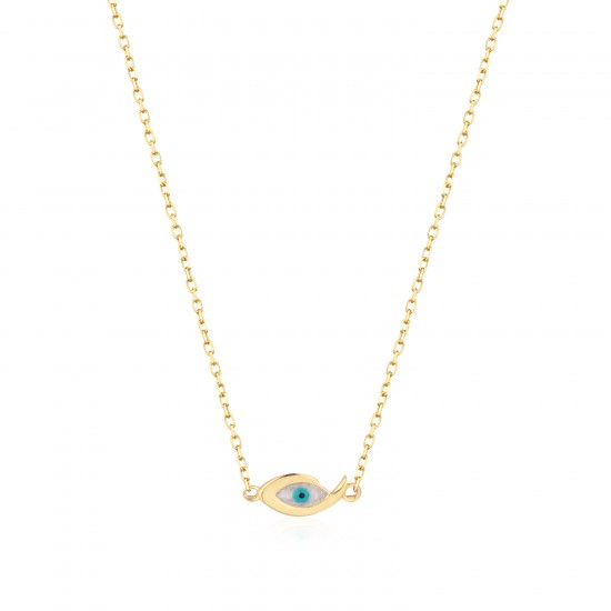 CZ10109Ν ΚΟΛΙΕ ΟΒΑΛ ΜΑΤΙ GOLD PL 925