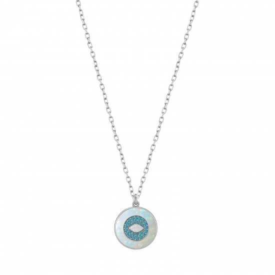 CZ10165ΝWH ΚΟΛΙΕ ΜΑΤΙ ΣΜΑΛΤΟ SILVER 925