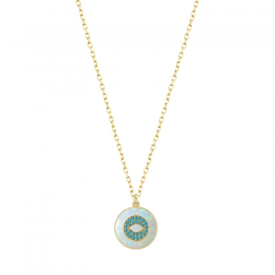 CZ10165ΝWH ΚΟΛΙΕ ΜΑΤΙ ΣΜΑΛΤΟ GOLD PL 925