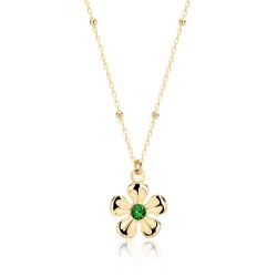 CZ9415ΝGR ΚΟΛΙΕ ΛΟΥΛΟΥΔΙ ZIRGON GOLD PL 925