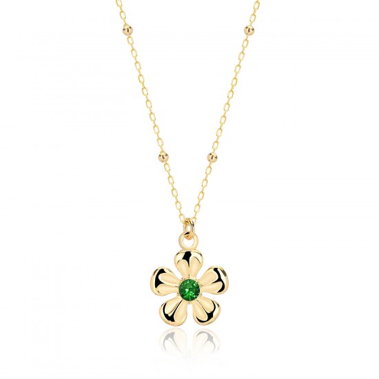 CZ9415ΝGR ΚΟΛΙΕ ΛΟΥΛΟΥΔΙ ZIRGON GOLD PL 925