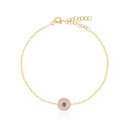 CZ10120B ΒΡΑΧΙΟΛΙ ΜΑΤΙ ΣΜΑΛΤΟ GOLD PL 925