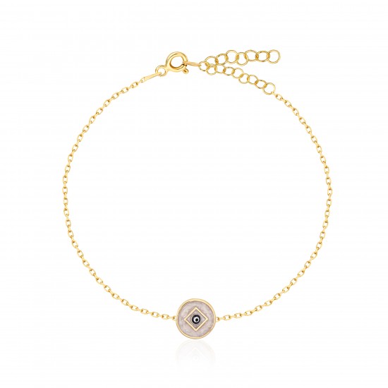 CZ10120B ΒΡΑΧΙΟΛΙ ΜΑΤΙ ΣΜΑΛΤΟ GOLD PL 925