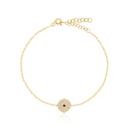 CZ10121B ΒΡΑΧΙΟΛΙ ΜΑΤΙ ZIRGON GOLD PL 925