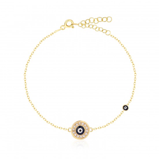 CZ10166B ΒΡΑΧΙΟΛΙ ΜΑΤΙ ZIRGON GOLD PL 925