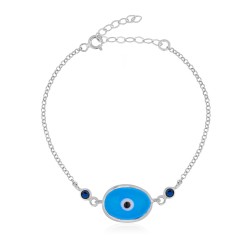 CZB2805LIGHT BLUE ΒΡΑΧΙΟΛΙ ΜΑΤΙ ZIRGON SILVER 925