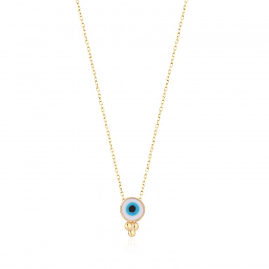 CZ10218NWH ΚΟΛΙΕ ΜΑΤΙ GOLD PL 925