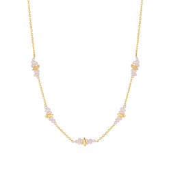 CZ10222Ν ΚΟΛΙΕ PEARL 41cm GOLD PL 925