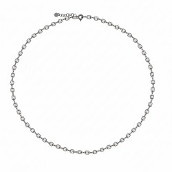 FNCY0295NWH ΚΟΛΙΕ ZIRGON 50cm BLACK PL 925
