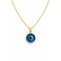 CZL02NCLEAR BLUE ΚΟΛΙΕ ΜΑΤΙ GOLD PL 925