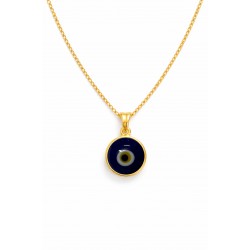 CZL02NDARK BLUE ΚΟΛΙΕ ΜΑΤΙ GOLD PL 925