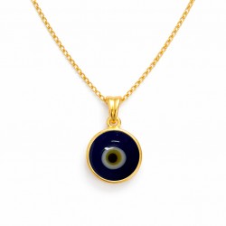 CZL02NDARK BLUE ΚΟΛΙΕ ΜΑΤΙ GOLD PL 925
