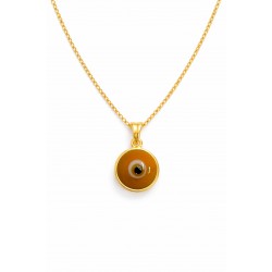 CZL02NORANGE ΚΟΛΙΕ ΜΑΤΙ GOLD PL 925