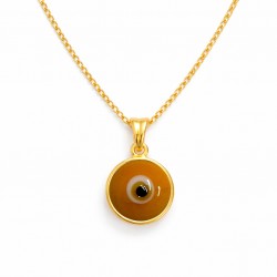 CZL02NORANGE ΚΟΛΙΕ ΜΑΤΙ GOLD PL 925