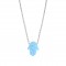 CZ0992N ΚΟΛΙΕ ΧΕΡΙ OPAL BLUE SILVER 925