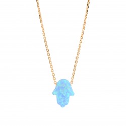 CZ0992N ΚΟΛΙΕ ΧΕΡΙ OPAL BLUE GOLD Ρ 925