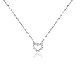 CZ1131N HEART NECKLACE SILVER 925