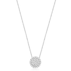 CZ0028NWH ROUND NECKLACE SILVER 925