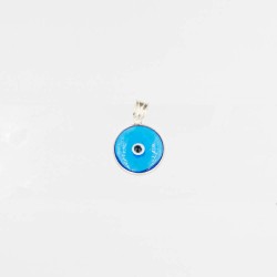 PENDANT 16mm CLEAR BLUE SILVER 925