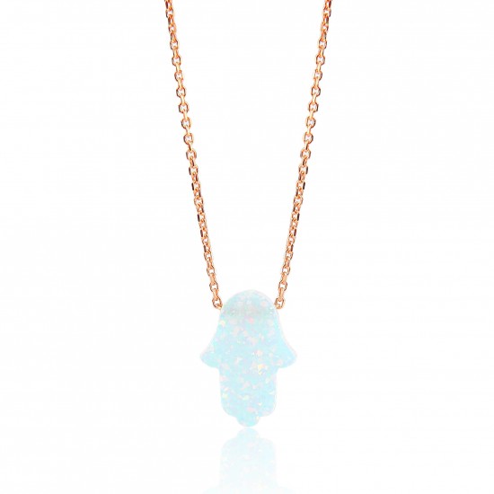 CZ0826NWH ΚΟΛΙΕ ΧΕΡΙ OPAL  ROSE PL 925